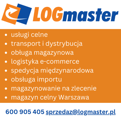 Logmaster Warszawa. Usługi celne, magazynowanie, dystrybucja, spedycja, transport, e-commerce, magazyn celny Warszawa