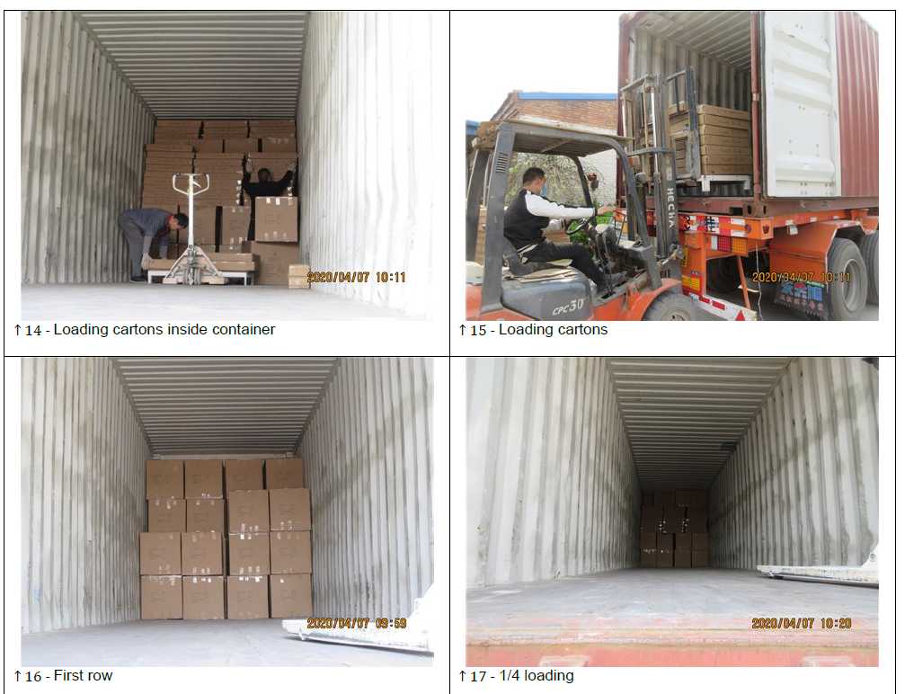 Usługi inspekcyjne V-Trust. Kontrola załadunku kontenera z meblami z Chin